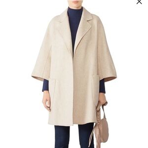 Wish Apollo Coat Cream wool blend Three quarter sleeves best fits medium